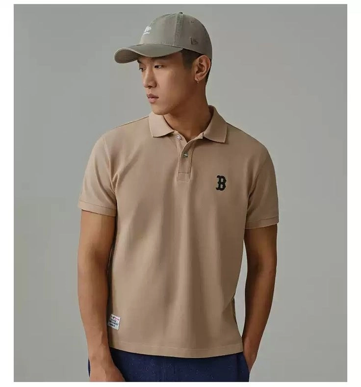 Áo Polo New Era Boston Red Sox Form Regular Fit Nâu Nhạt - Ảnh chi tiết 1
