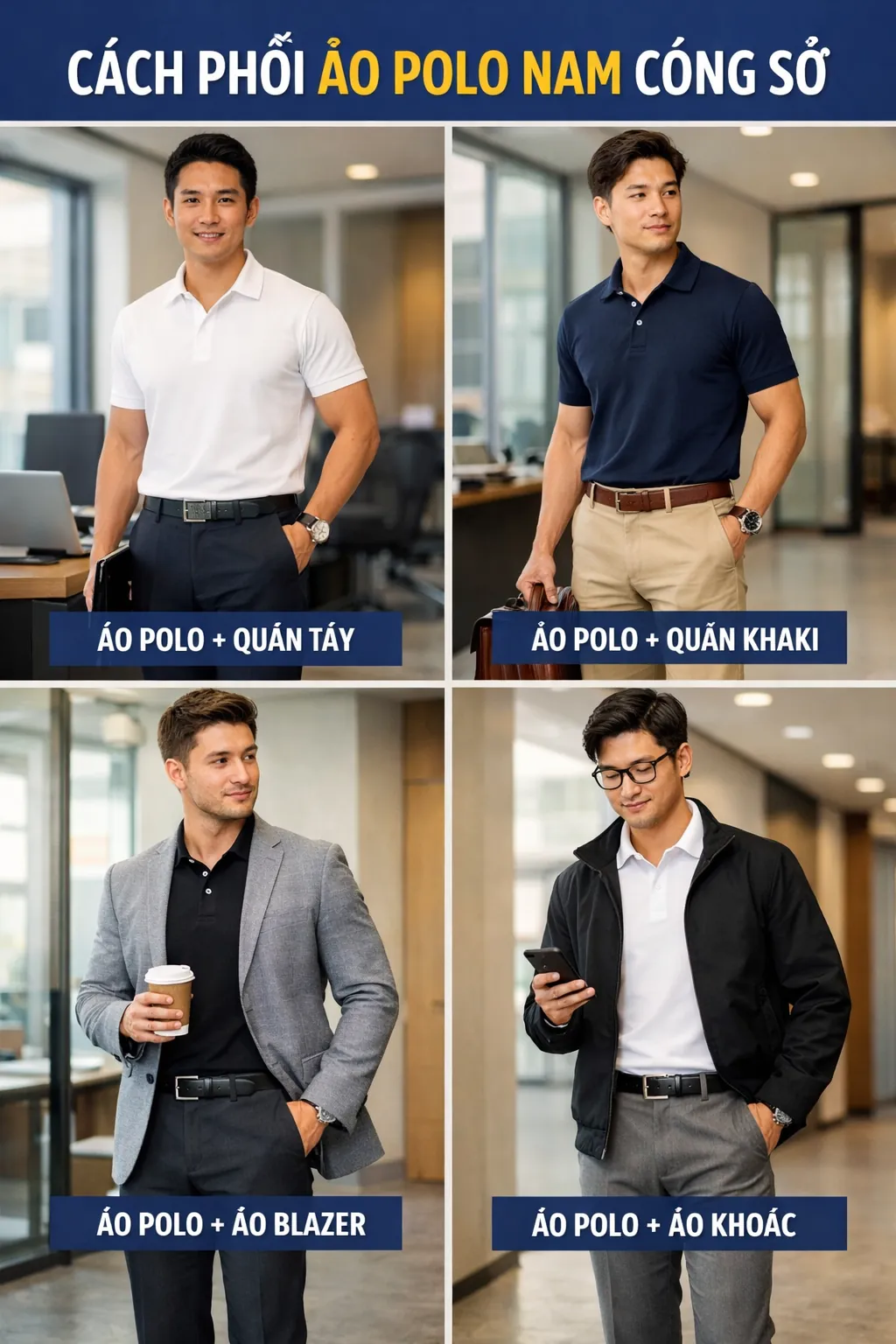 5 Cách Phối Đồ Với Áo Polo Nam Lịch Lãm Hiện Đại