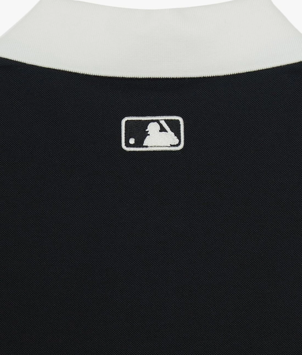 Áo Polo Unisex MLB Basic Small Letter Comfortable Fit Collared New York Yankees Black - Ảnh chi tiết 6