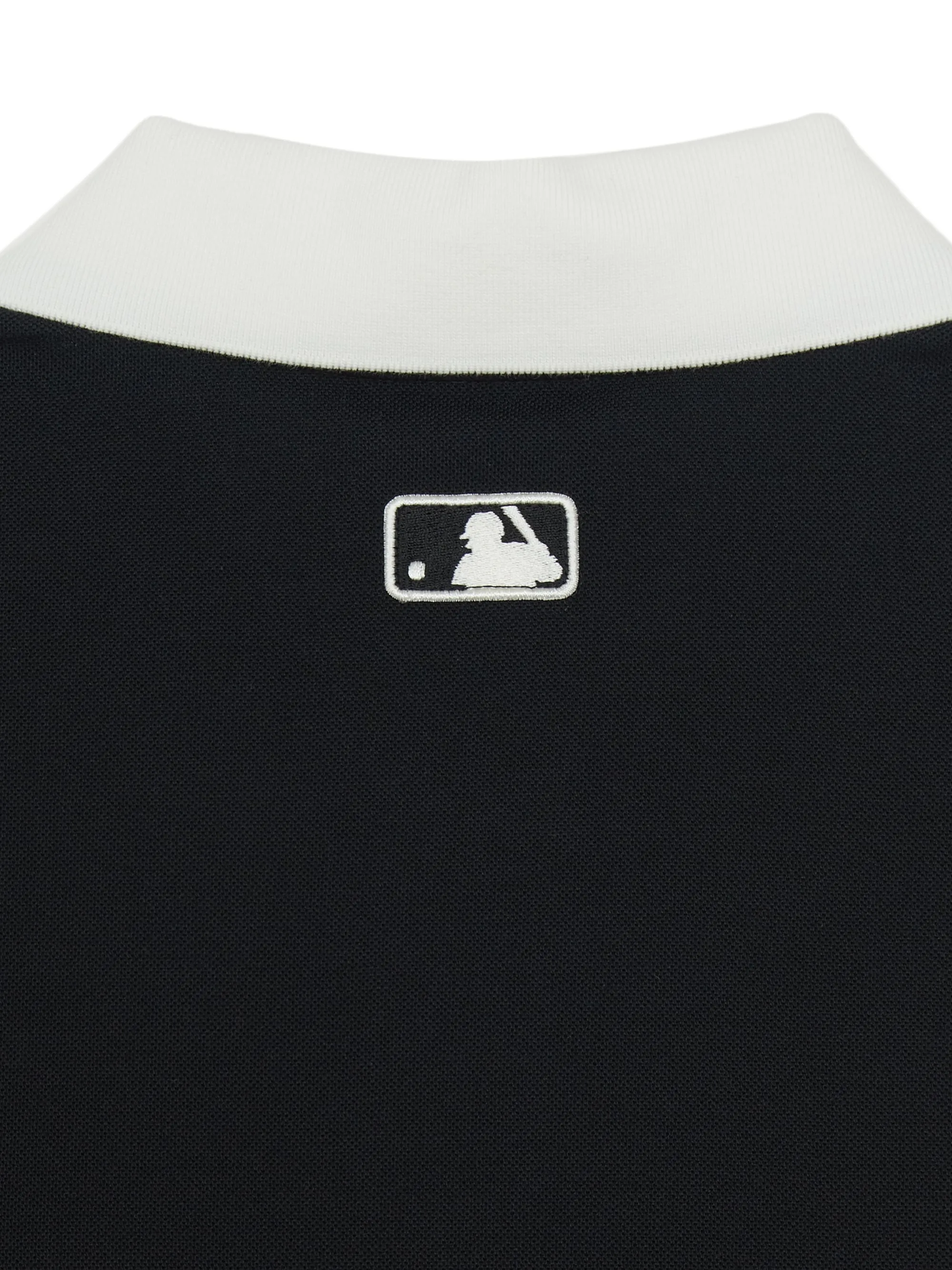 Áo Polo Unisex MLB Basic Small Letter Comfortable Fit Collared New York Yankees Black - Ảnh chi tiết 5