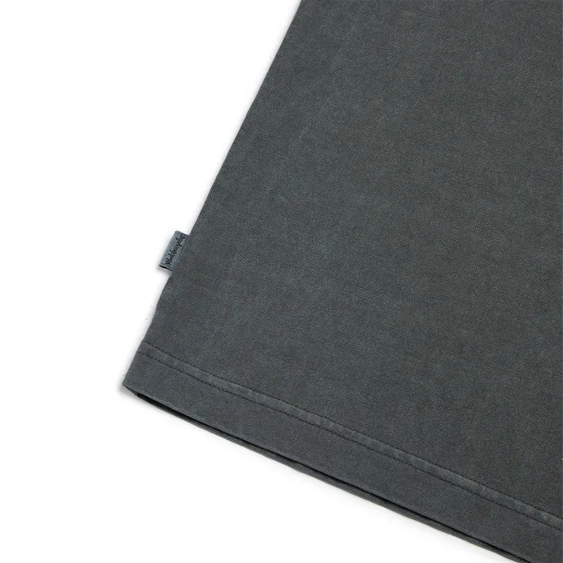 Áo Phông Markgon Logo Nhỏ Nhuộm Pigment Vintage - Dark Grey Form Rộng - Ảnh chi tiết 3