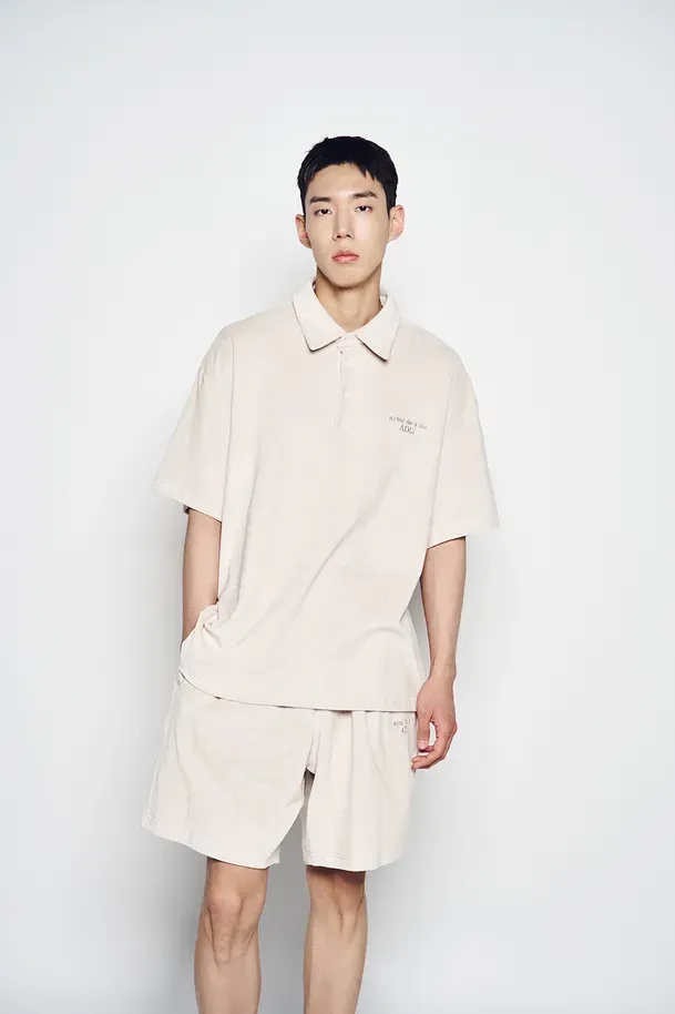 Áo Polo ADLV Basic màu be - Ảnh chi tiết 5