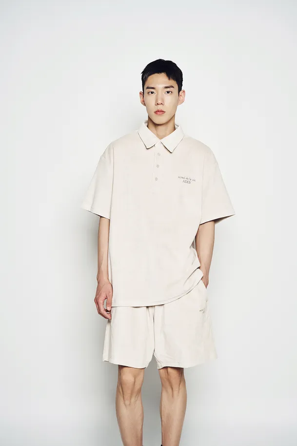 Áo Polo ADLV Basic màu be - Ảnh chi tiết 3