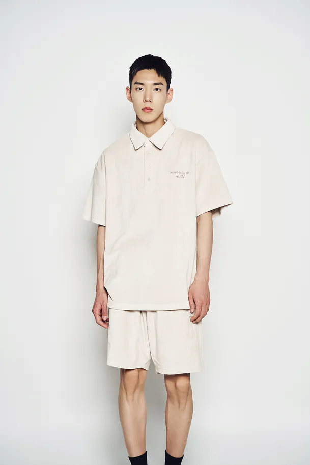 Áo Polo ADLV Basic màu be - góc nhìn khác