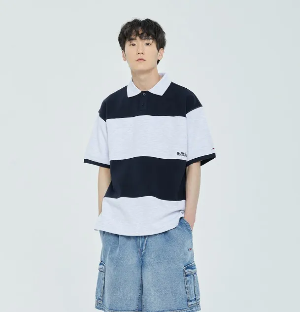 Áo Polo RMT Cộc Tay phối màu đen - góc nhìn khác