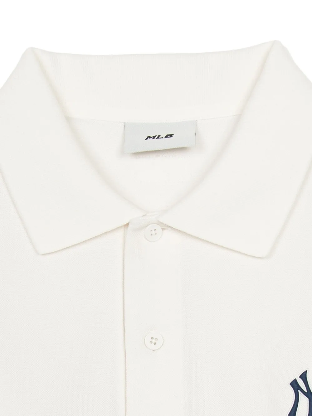 Áo Polo MLB Basic Comfortable Fit Collar T-Shirt New York Yankees Ivory Trắng - Ảnh chi tiết 5