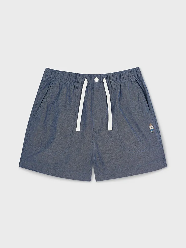 Quần Short Nữ WHOAU Steve Basic Shorts Màu Xanh Nhạt - Ảnh chi tiết 1