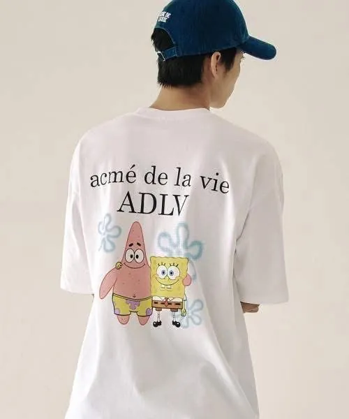 Áo Thun Unisex ADLV Acmé de la vie Seri Bọt Biển Spongebob Màu Trắng - Ảnh chi tiết 8