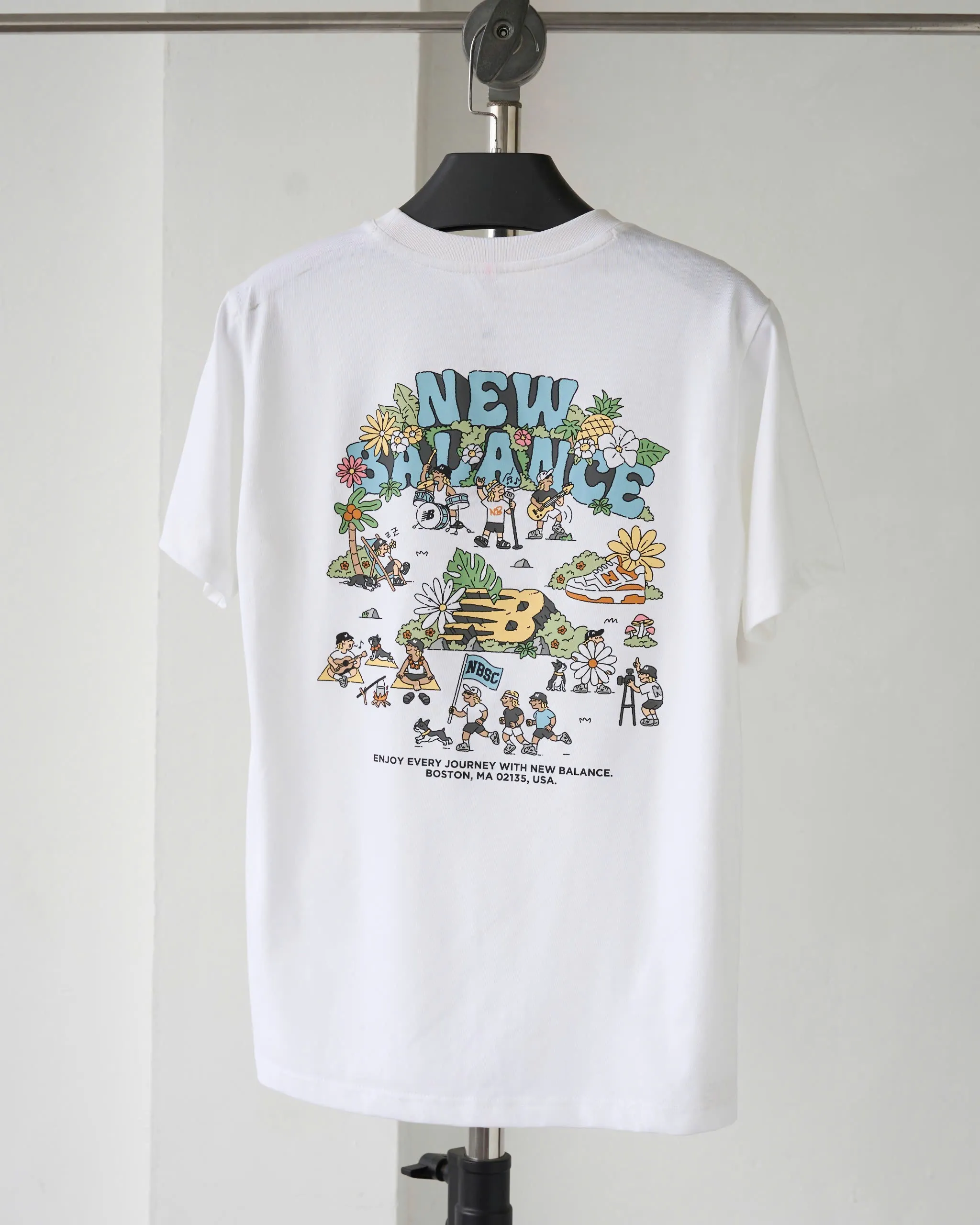 Áo Thun Unisex N.B Iconic Logo Form Regular Màu Trắng - Ảnh chi tiết 3