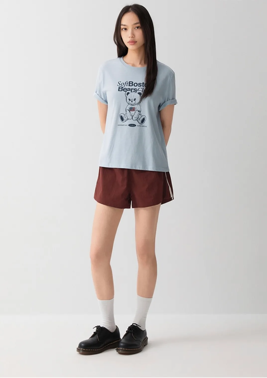 Áo Phông Nữ Spao Gấu Soft Boston Blue - Ảnh chi tiết 1