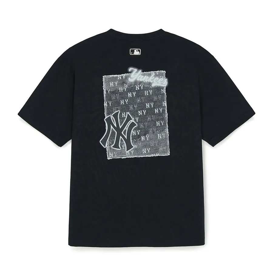 Áo Phông Unisex MLB Vintage Denim NY Màu Đen - góc nhìn khác