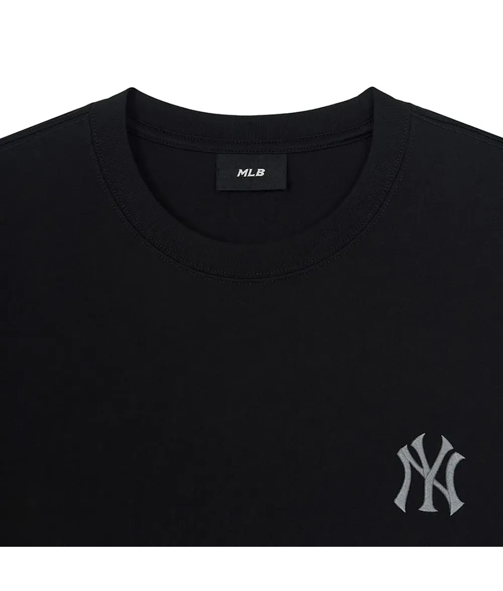 Áo Phông Unisex MLB Vintage Denim NY Màu Đen - Ảnh chi tiết 6