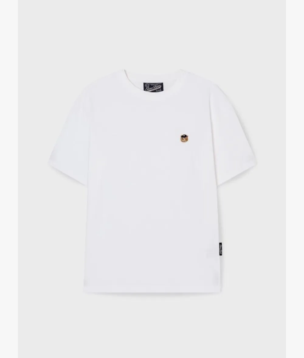 Áo Polo Nam Pandarius - Áo Phông Unisex WHOAU Steve Head Patch Tshirt-White