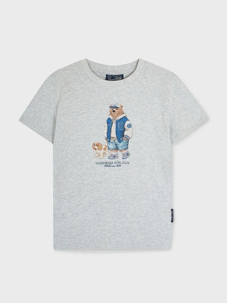 Áo Polo Nam Pandarius - Áo Phông Nữ WHO.A.U Steve Cali Doll Dog Basic Màu Ghi