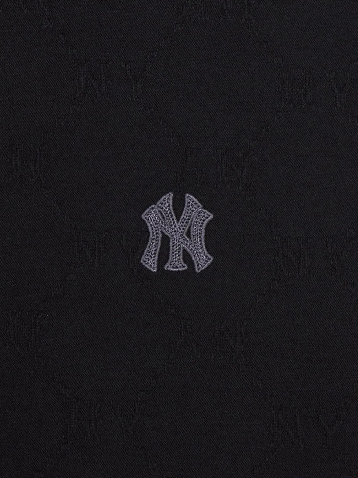 Áo Polo MLB New York Yankees Diamond Monogram Jacquard Form Regular Fit Màu Đen - Ảnh chi tiết 7