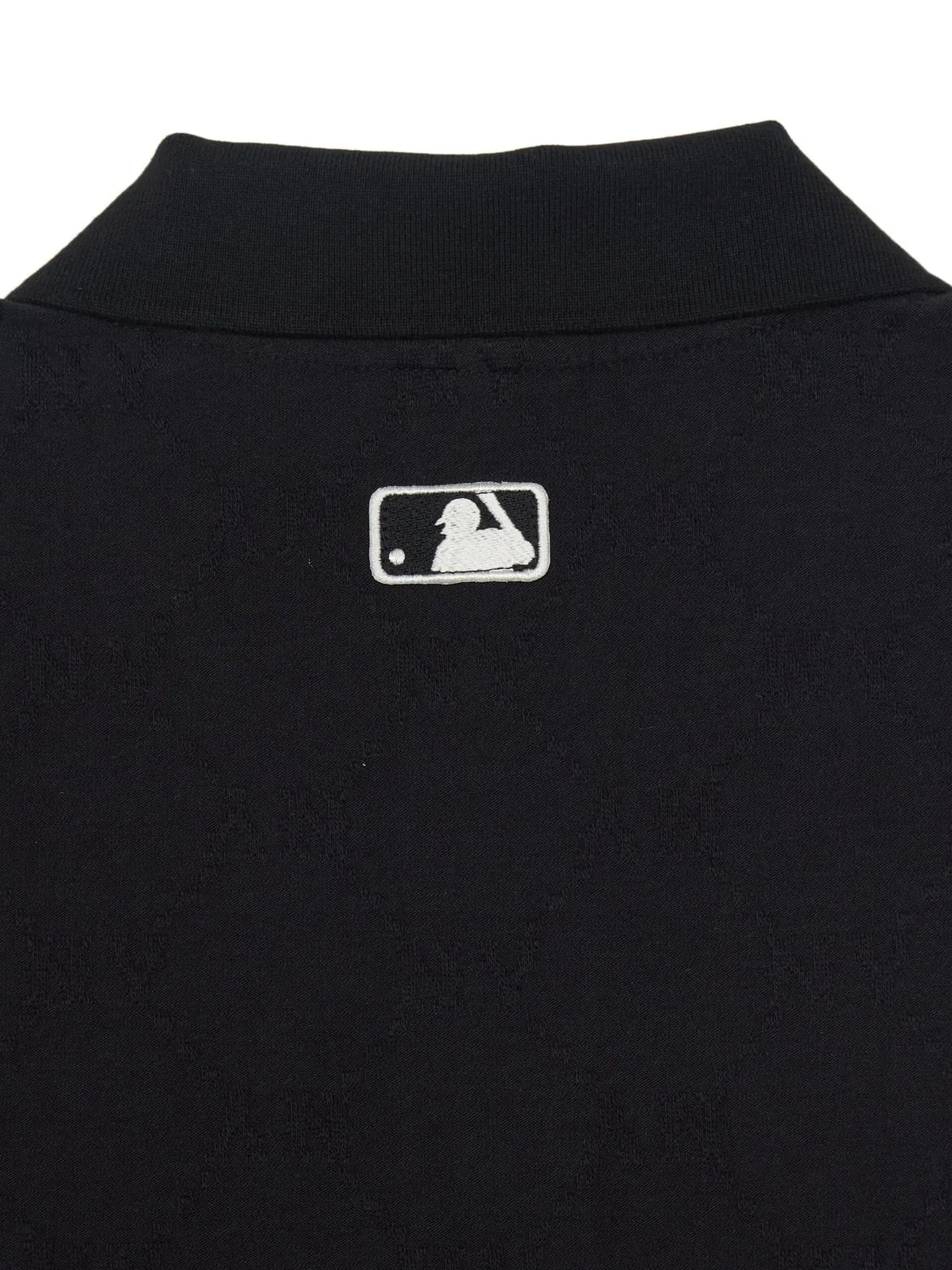 Áo Polo MLB New York Yankees Diamond Monogram Jacquard Form Regular Fit Màu Đen - Ảnh chi tiết 6