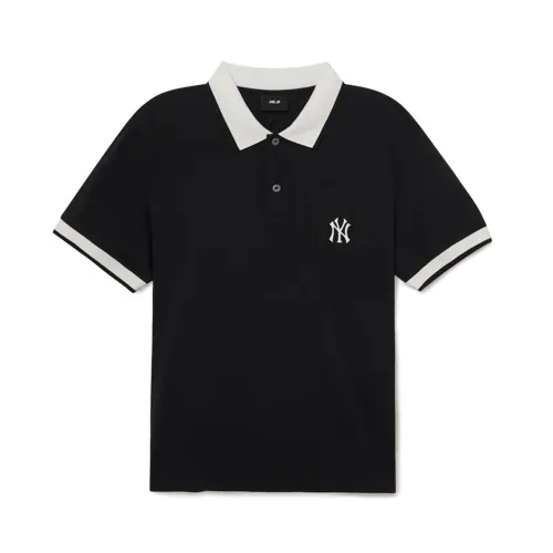 Áo Polo Nam MLB Cổ Bẻ Tay Ngắn Màu Đen - Ảnh chi tiết 8