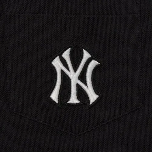Áo Polo Nam MLB Cổ Bẻ Tay Ngắn Màu Đen - Ảnh chi tiết 6