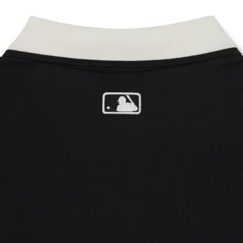 Áo Polo Nam MLB Cổ Bẻ Tay Ngắn Màu Đen - Ảnh chi tiết 3