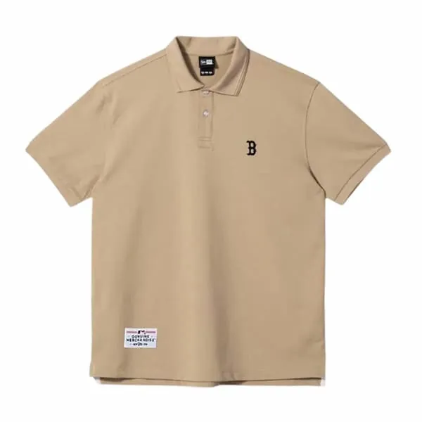 Áo Polo Nam Pandarius - Áo Polo New Era Boston Red Sox Form Regular Fit Nâu Nhạt