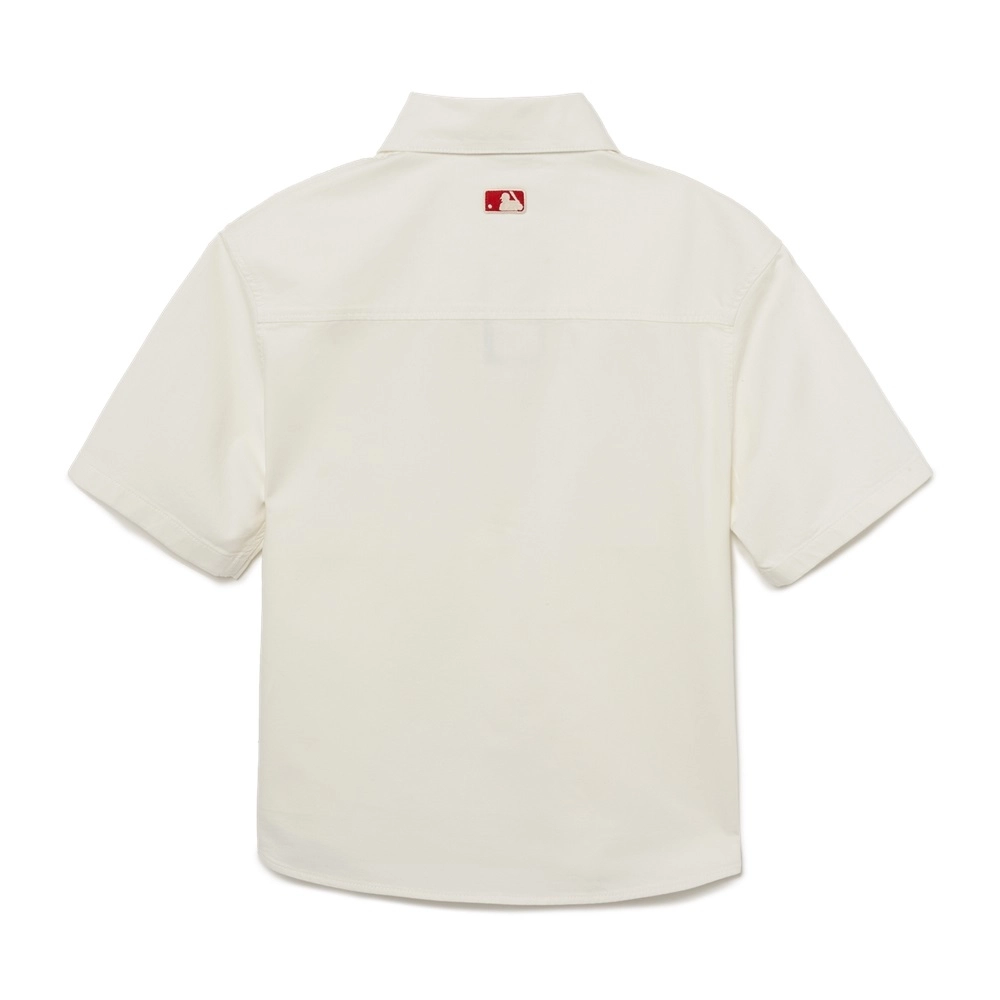 Áo Sơ Mi Nữ MLB Heart Solid Denim Boston Red Sox Cream - Ảnh chi tiết 6