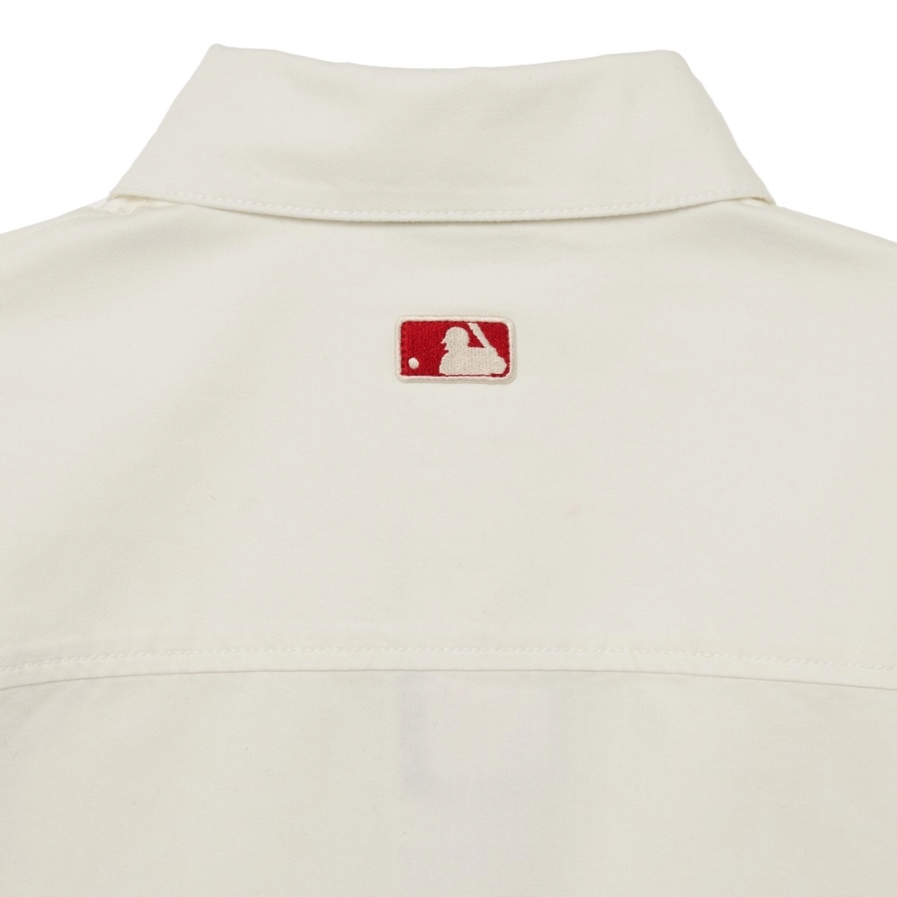 Áo Sơ Mi Nữ MLB Heart Solid Denim Boston Red Sox Cream - Ảnh chi tiết 7