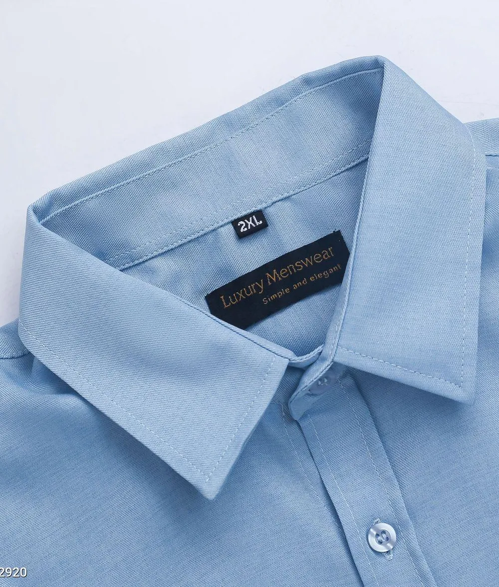 Áo Sơ Mi Nam Dài Tay Cotton Oxford Menswear Cao Cấp Đứng Chống Nhăn Form Regular Fit Màu Xanh Dương - Ảnh chi tiết 2