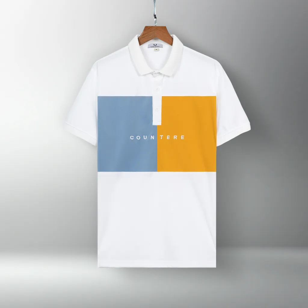 Áo Polo Nam Cổ Bẻ Macr Cour Cotton Form Regular Fit Màu Trắng - Ảnh chi tiết 2