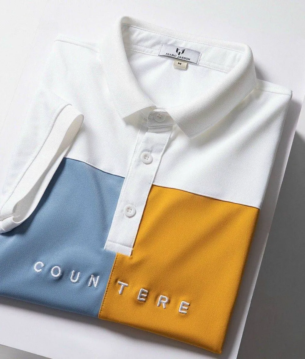 Áo Polo Nam Cổ Bẻ Macr Cour Cotton Form Regular Fit Màu Trắng - Ảnh chi tiết 3