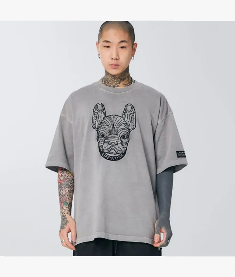 Áo Thun Life Work Màu Grey Logo Đen - Ảnh chi tiết 7
