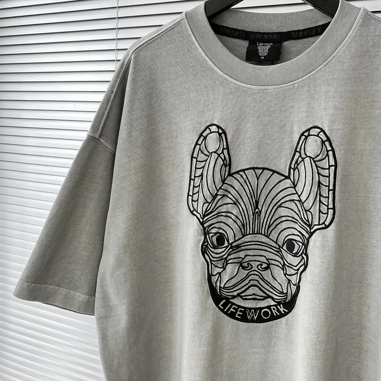 Áo Thun Life Work Màu Grey Logo Đen - Ảnh chi tiết 4