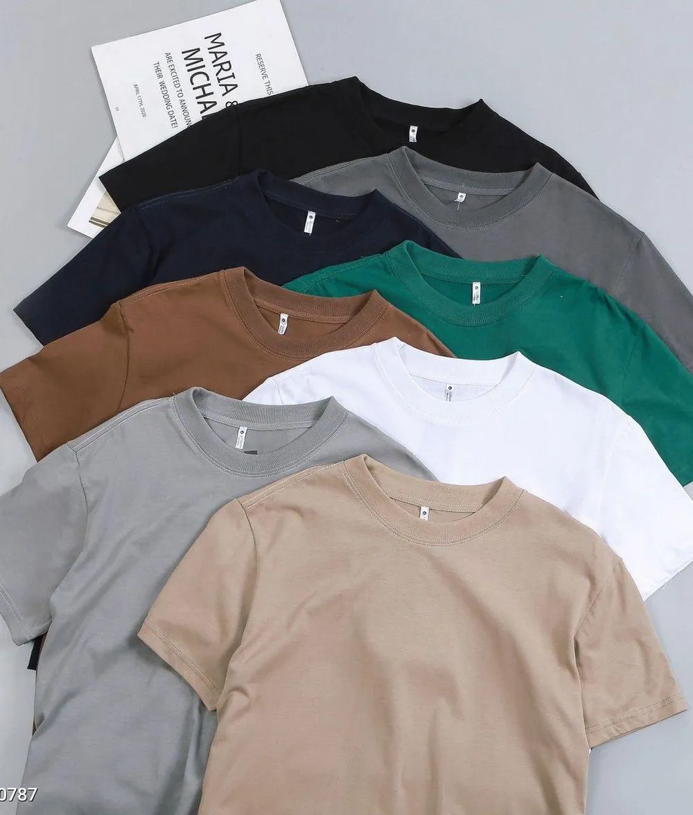 Áo Thun Nam 100% Cotton Form Basic Mềm Mại Thoáng Khí Màu Trắng - Ảnh chi tiết 3