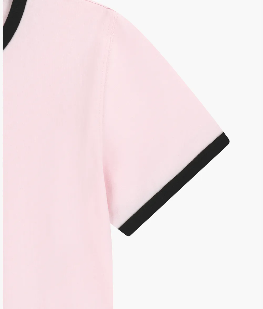 Áo Thun Nữ Marithe Classic Logo Ringer Tee Màu Hồng - Ảnh chi tiết 8