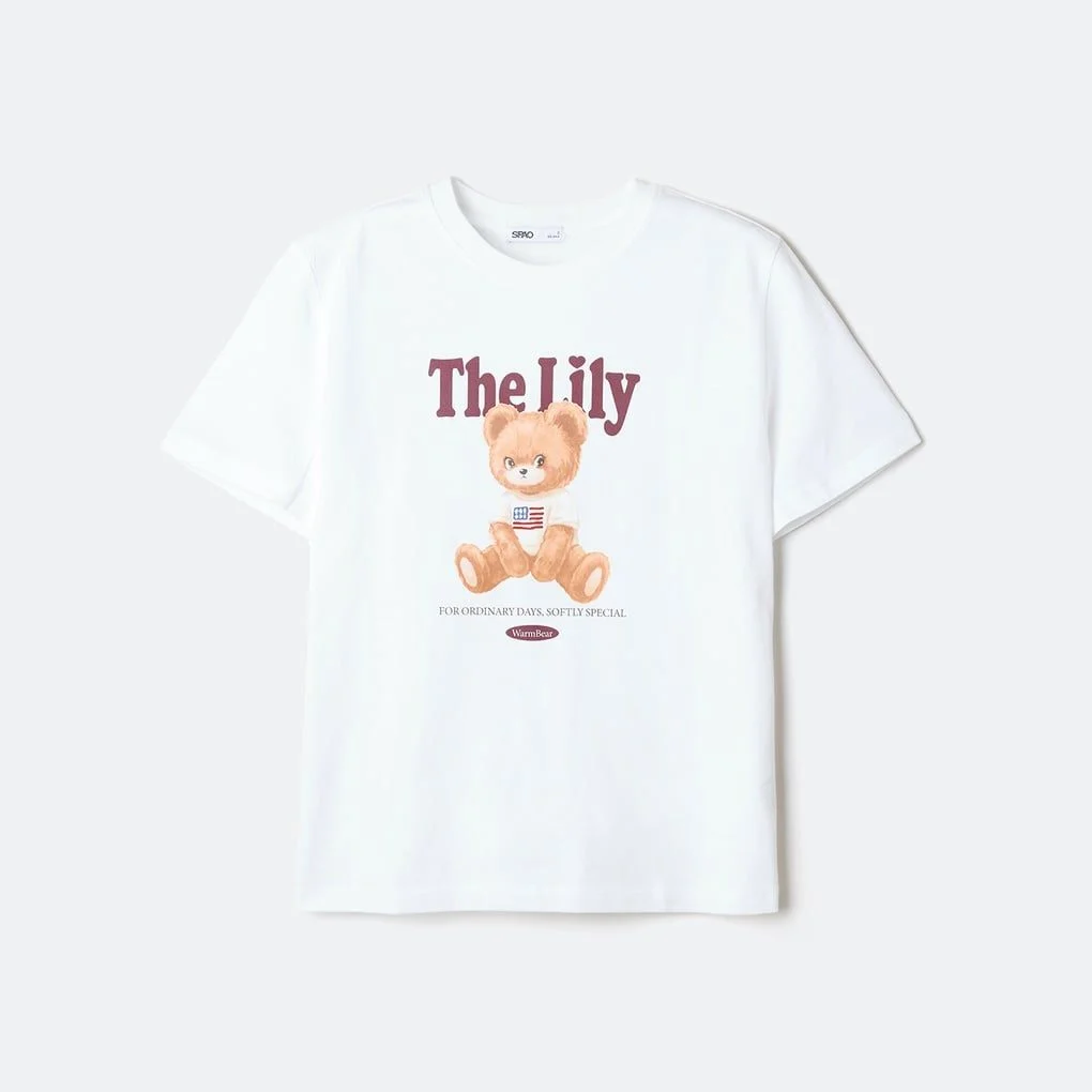 Áo Thun Nữ Spao The Lily Màu Trắng - Ảnh chi tiết 1