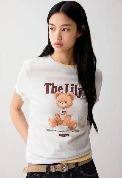 Áo Thun Nữ Spao The Lily Màu Trắng - Ảnh chi tiết 2