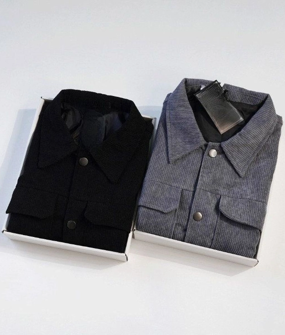 Áo Khoác Nhung Tăm Nam Form Rộng Style Hàn Quốc – Đen - Ảnh chi tiết 5