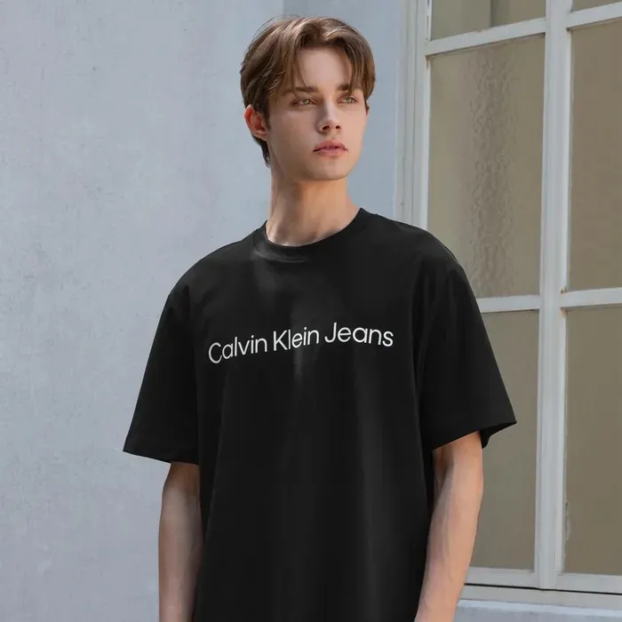 Áo Phông Calvin Klein Jeans Basic Đen - Ảnh chi tiết 3