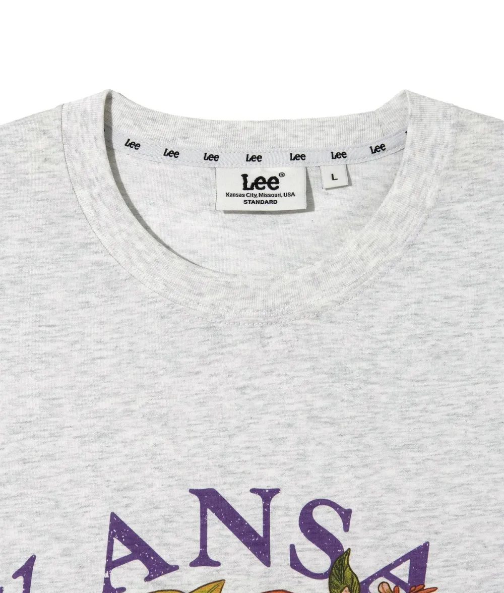 Áo Thun Tay Ngắn Form Unisex Citrus Graphic Màu Xám - Ảnh chi tiết 4
