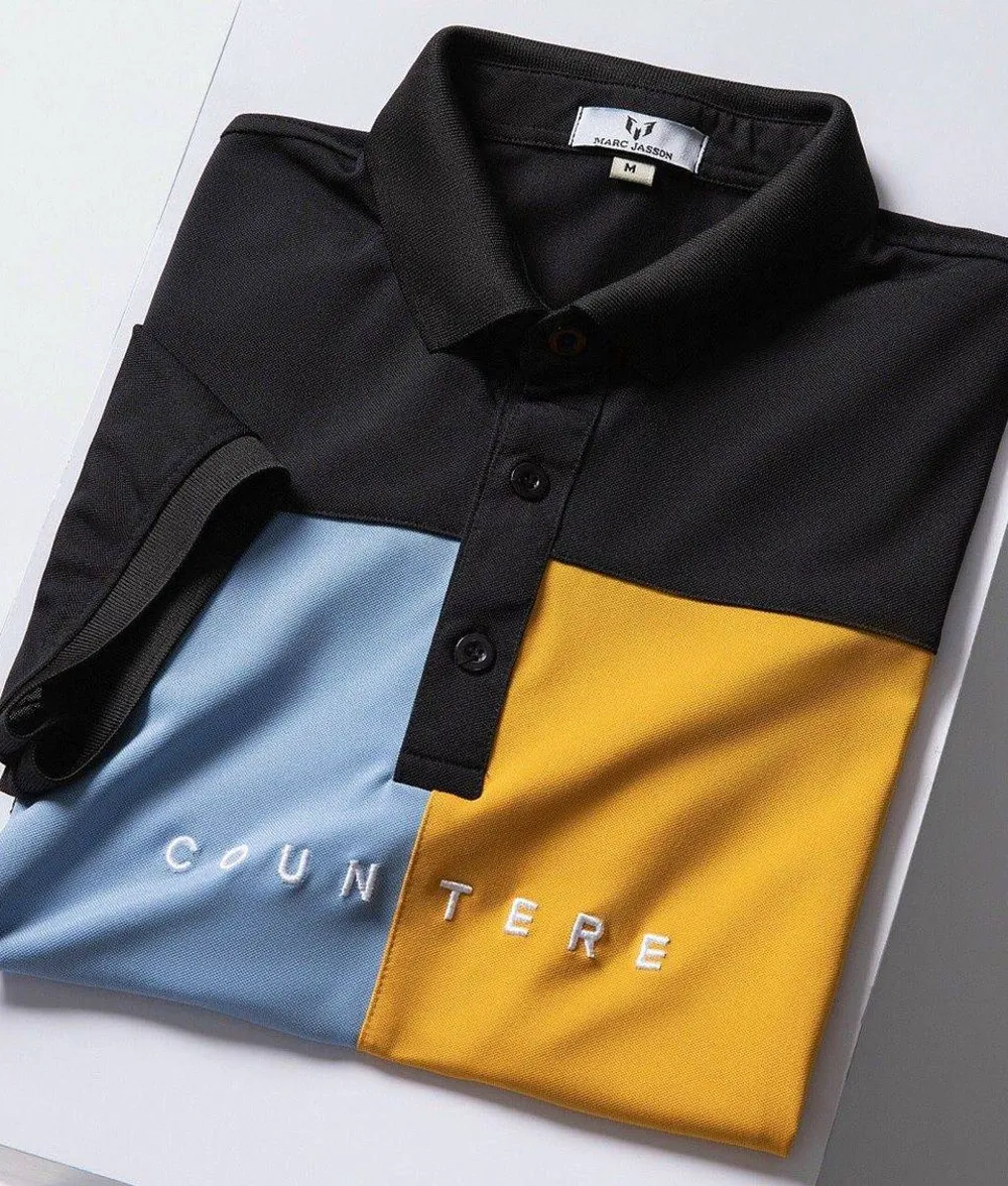 Áo Polo Nam Cổ Bẻ Macr Cour Cotton Form Regular Fit Màu Đen - Ảnh chi tiết 3