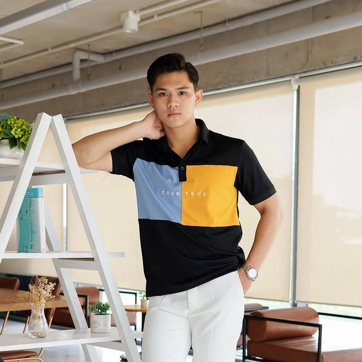 Áo Polo Nam Cổ Bẻ Macr Cour Cotton Form Regular Fit Màu Đen