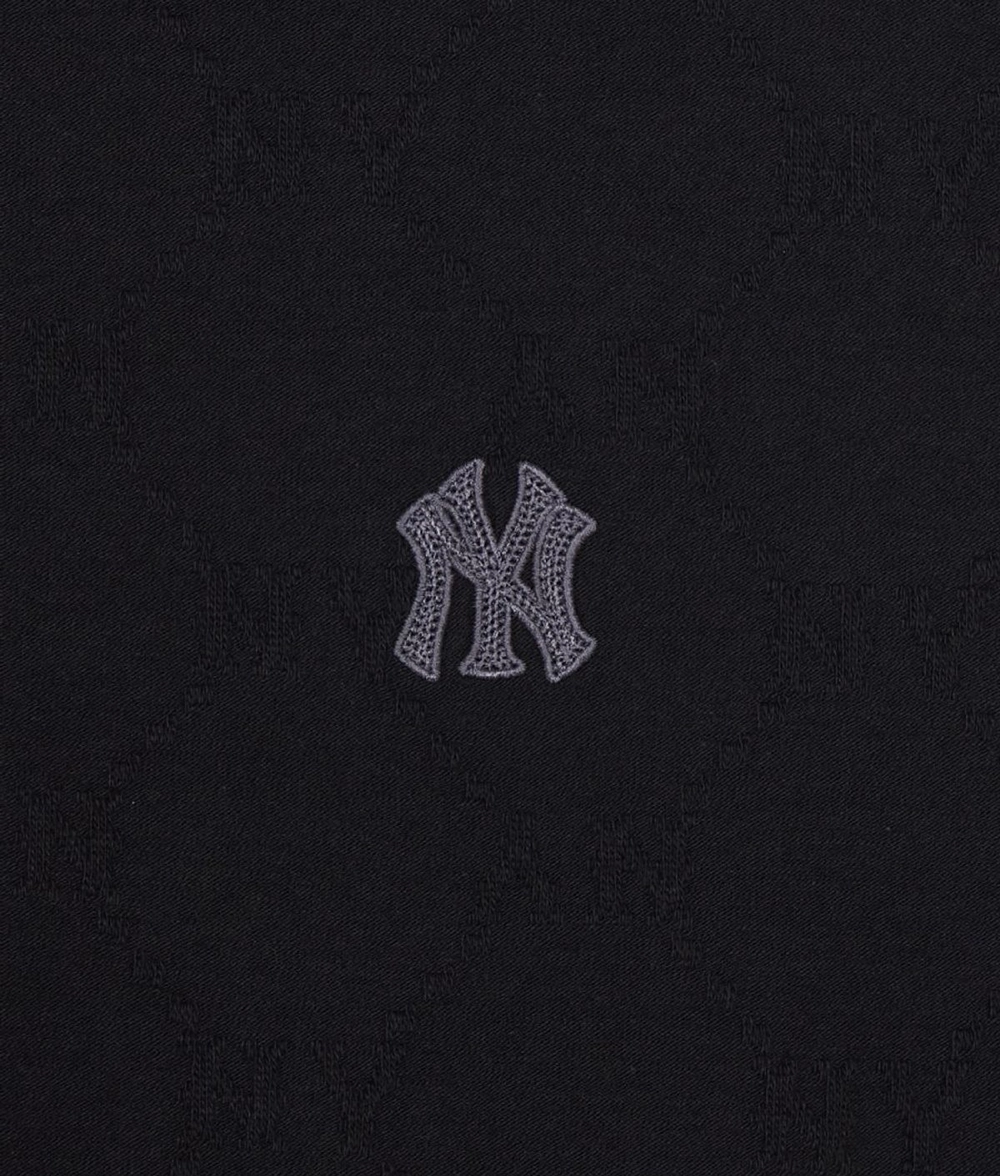 Áo Polo MLB New York Yankees Diamond Monogram Jacquard Form Regular Fit Màu Đen - Ảnh chi tiết 8