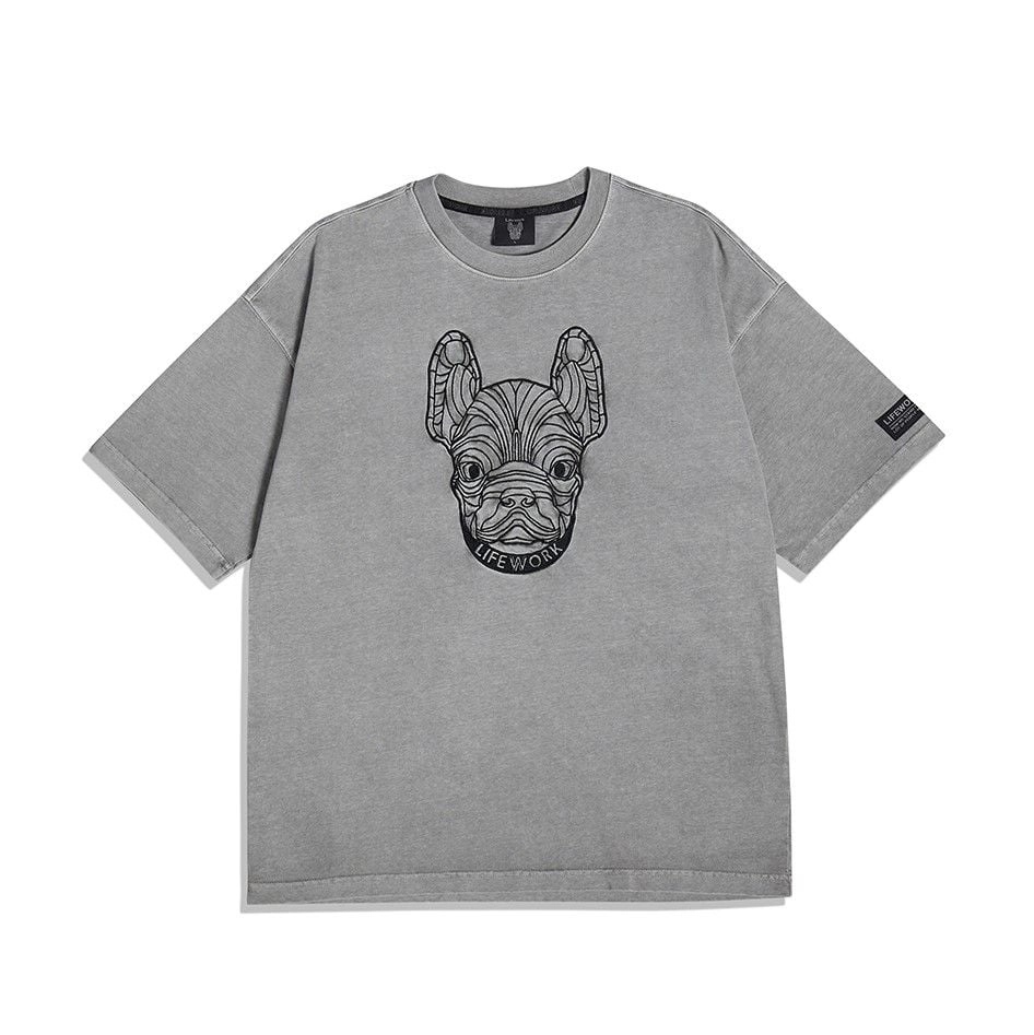 Áo Thun Life Work Màu Grey Logo Đen