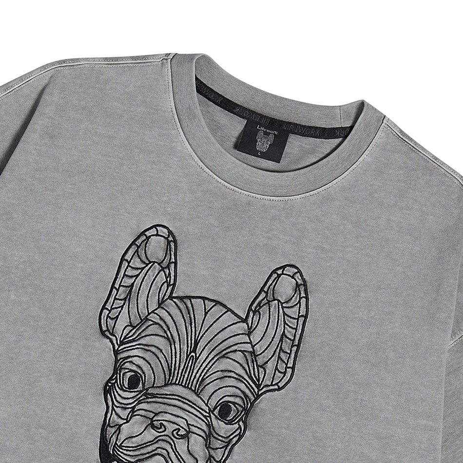 Áo Thun Life Work Màu Grey Logo Đen - Ảnh chi tiết 5