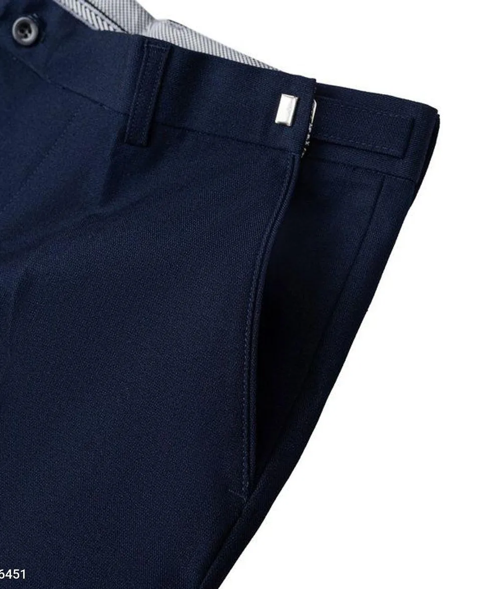 Quần Âu Nam Chỉnh Cạp Vải Cotton Cao Cấp Form Slimfit Trẻ Trung Màu tím Than - Ảnh chi tiết 2