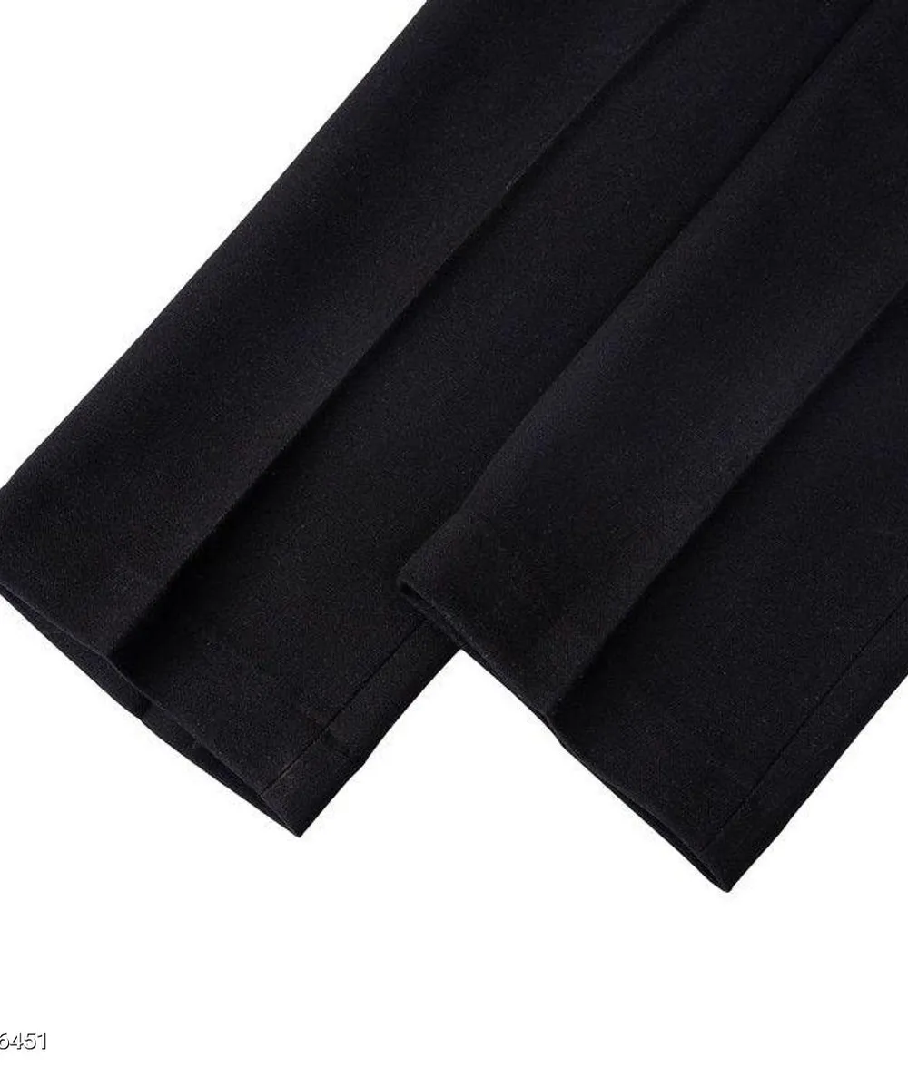Quần Âu Nam Chỉnh Cạp Vải Cotton Cao Cấp Form Slimfit Trẻ Trung Màu Đen - Ảnh chi tiết 5