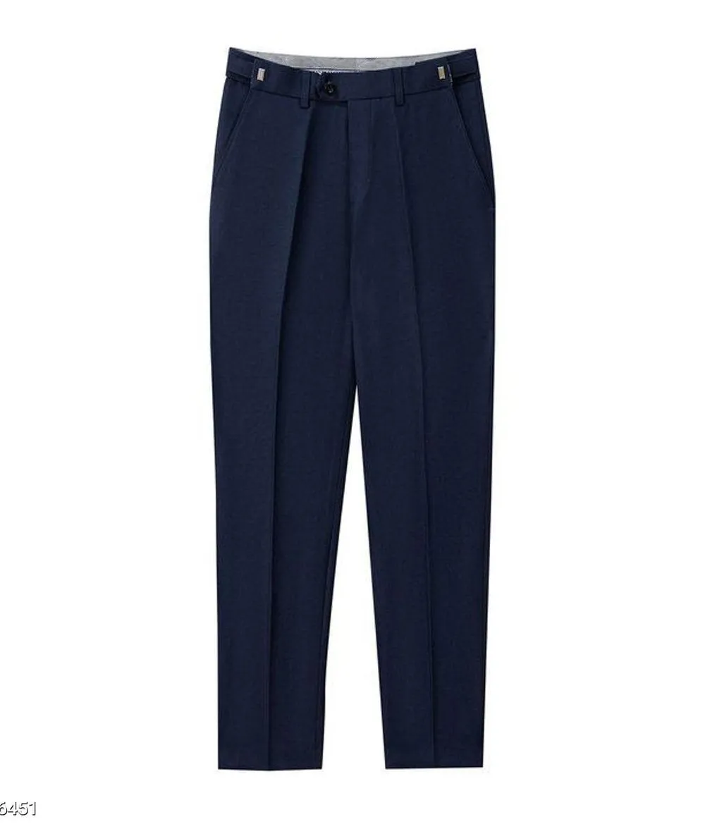 Quần Âu Nam Chỉnh Cạp Vải Cotton Cao Cấp Form Slimfit Trẻ Trung Màu tím Than - Ảnh chi tiết 1