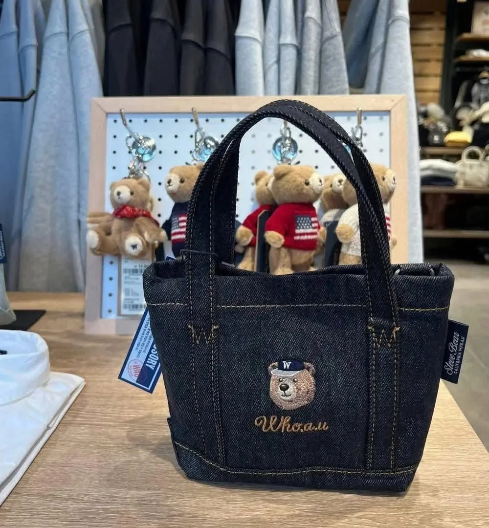 Túi Whoau Steve Denim Mini Tote Bag Indigo - Ảnh chi tiết 2