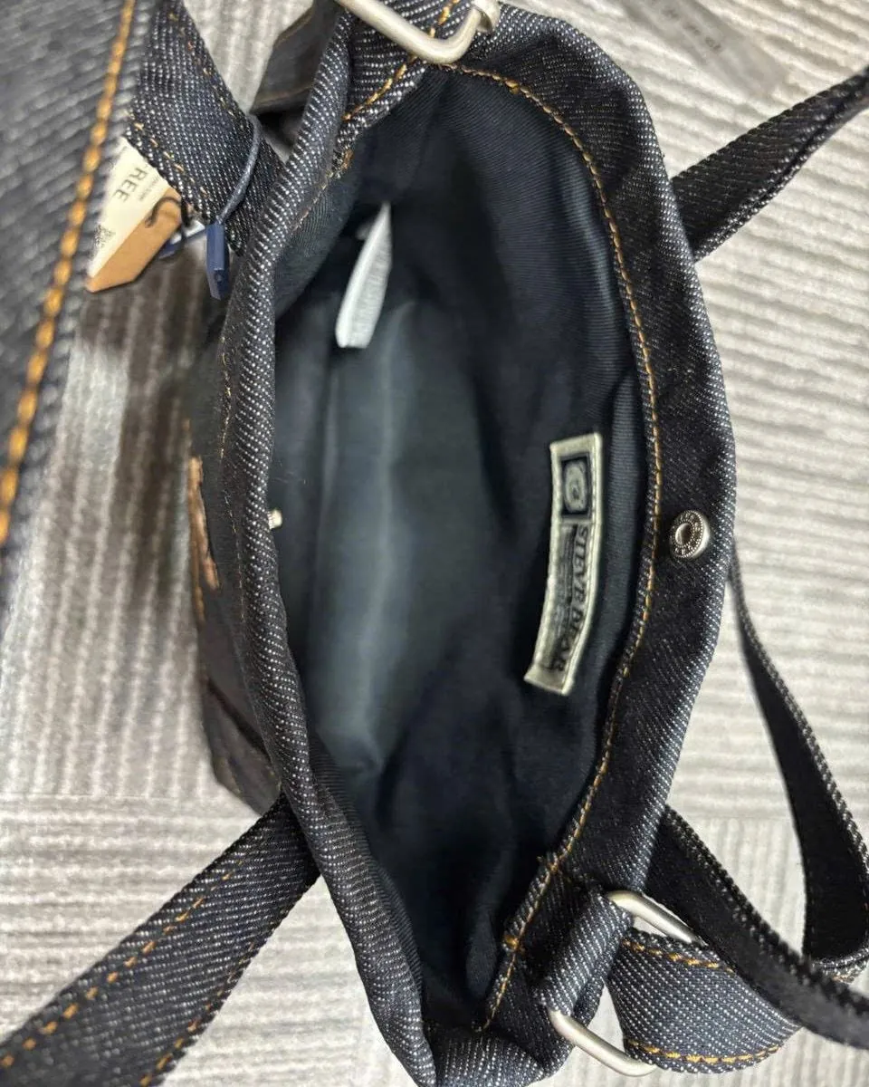 Túi Whoau Steve Denim Mini Tote Bag Indigo - Ảnh chi tiết 5