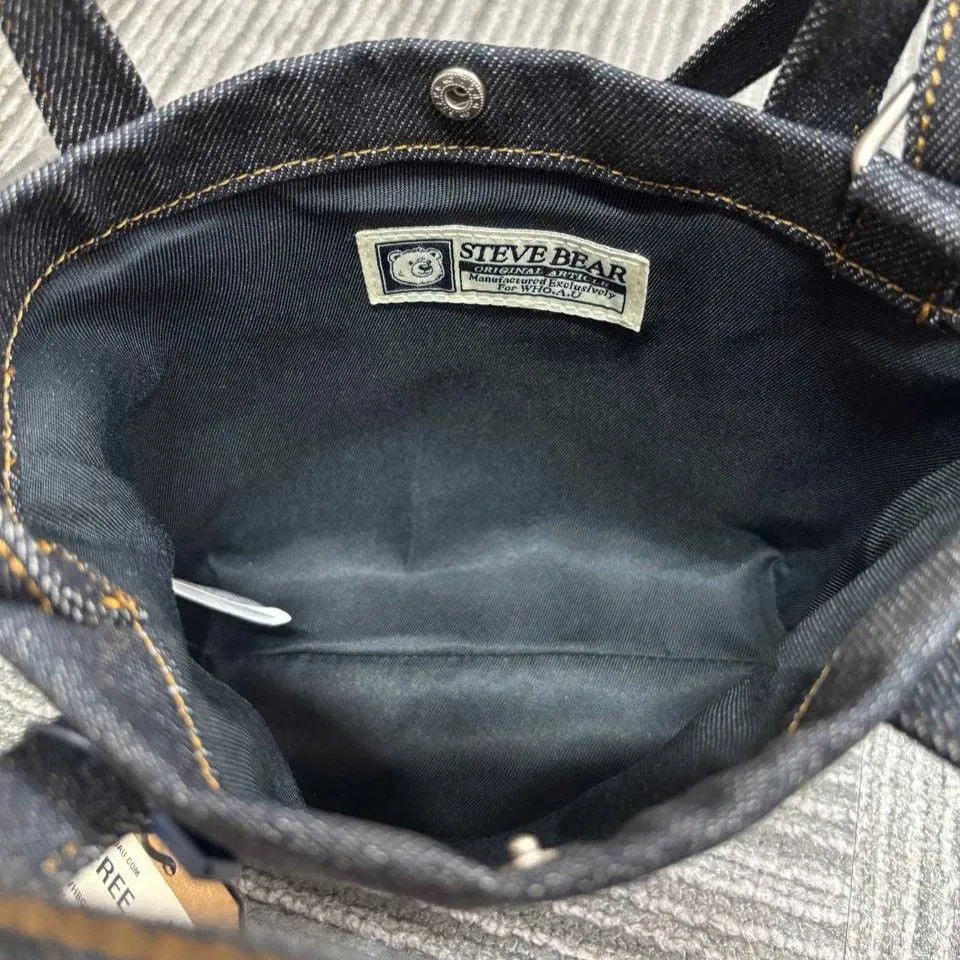 Túi Whoau Steve Denim Mini Tote Bag Indigo - Ảnh chi tiết 6