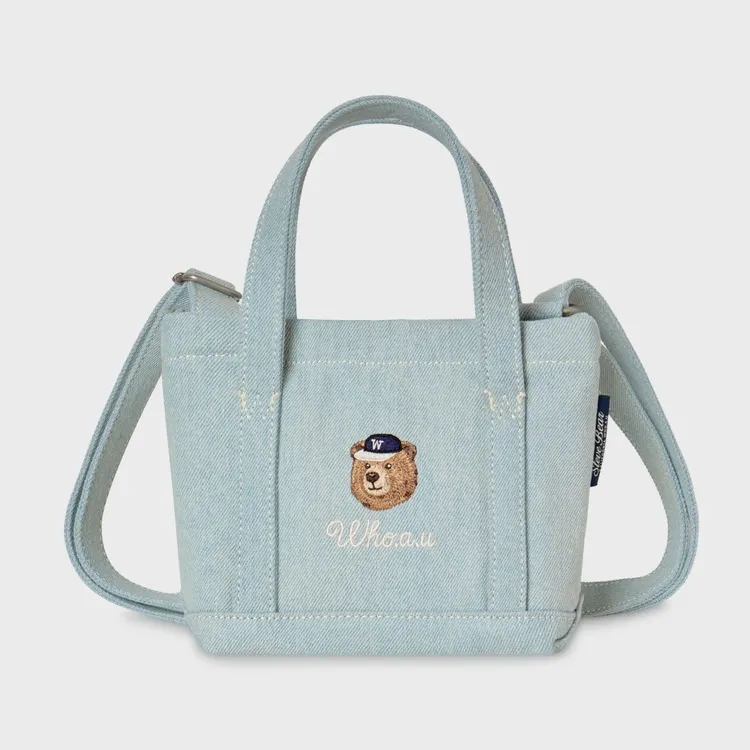 Túi Whoau Steve Denim Mini Tote Bag Light Indigo - Ảnh chi tiết 1